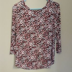 Elegant Pink and Black Long Sleeve Top